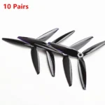 2 /10 Pairs Tracker 7X4X3 7040 7inch 3 blade/tri-blade Propeller Light Grey (CW+CCW) Poly Carbonate for 7inch 8inch FPV RC Drone - Image 7
