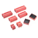10PCS red 1/2/3/4/5/6/8/10/12 Position bits dip TOGGLE switch doule Row PITCH 2.54MM Slide Switches - Image 2