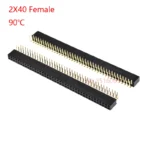 5/10Pcs 2.54mm 40 Pin 1x40 2X40 Single/Double Row Male Female 2.54 Pin Header PCB JST Connector Strip Right angle For Arduino - Image 13