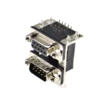 doubule DR9 DB9 Mixed MALE female PCB Mount serial port CONNECTOR RIGHT ANGLE D-Sub RS232 COM CONNECTORS Adapter 9 PIN 9P - Image 3