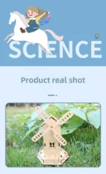 DIY Solar Energy Windmill House DIY Science Experiment Kit & Education Model Toy Physics Science Toys For Children Gift Toy - Image 12