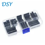 66PCS/lot with Box DIP IC Sockets Adaptor Solder Type Socket Kit 6 8 14 16 18 20 24 28 Pin DIP-6 DIP-8 DIP-14 IC Connector - Image 3