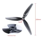 4PCS HQProp 7X4X3 7040 7inch 3 blade/tri-blade Propeller Light Grey (2CW+2CCW) Poly Carbonate for FPV RC Drone - Image 5