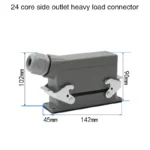 Industrial Rectangular Heavy Duty Connector HDC-HE-4/6/10/16/20/24/32/48 Core Pin 16A Waterproof Aviation Plug top and side - Image 19