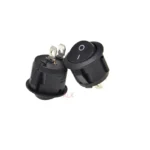 5pcs 20mm Diameter 2pin Black Small Round Push Button Rocker Switch on/off   Power Switches 3a/250v 6a/125v - Image 3