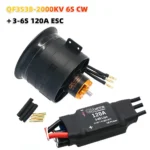 QX-MOTOR 80mm EDF 12 Blades Ducted Fan with 3538 RC Brushless Motor KV2200 Thrust  120A ESC for 6S Jet Airplane Aircraft - Image 9