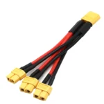XT60 Parallel Battery Connector Male/Female Cable Dual Extension Y Splitter/ 3-Way 14AWG Silicone Wire for RC Battery Motor - Image 19