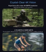 RunCam Helmet Camera 4K Face Mask Recorder Airsoft Recording Long Battery Life 1920*1080 60fps Built-in Wifi - Image 11