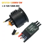 QX-MOTOR 90mm EDF 12 Blades Ducted Fan QF3748 3758 Brushless Motor 1000kv 1200kv 1450kv 1550kv CW CCW 100A 120A ESC For RC Jet - Image 12