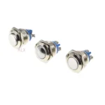5PCS 16mm Metal Push Button Switch Waterproof Nickel plated brass press button Self-reset 1NO High/Flat/Shape Round Momentary - Image 2