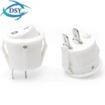 10PCS 15mm 2Pin 2 Block Push Button Switch SPST 3A 250V KCD1-105 KCD1 Snap-in On Off Round Rocker Switch Black Red White - Image 9