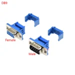 5pcs Didc9 Db9 Male Female Serial Port Connector Idc Crimp Type D-Sub Rs232 Com Connectors 9pin Socket 9p Adapter For Cable