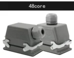 Industrial Rectangular Heavy Duty Connector HDC-HE-4/6/10/16/20/24/32/48 Core Pin 16A Waterproof Aviation Plug top and side - Image 41