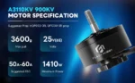 4pcs Flashhobby A3110 3110 900KV Brushless Motor 6S LIPO for FPV Freestyle 9inch 10inch Long Range Cinelifter Drone RC Model - Image 12