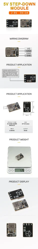 MICRO BEC 6-30V to 5V 3A / 2A Step Down Power Supply Module Voltage Buck Converter For Rc FPV Drone - Image 8