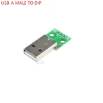 10pcs Usb a-type 2.0 Male Plug To Dip Board Pitch 2.54mm usb-a usb-2.0 Male Plug Connector Converter Adapter