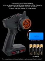 Hotrc CT-6A CT-4A 6CH 4CH 2.4GHz Radio System Transmitter Remote Controller with F-06A F-04A 6Ch Receiver for RC Car Boat Tank - Image 30