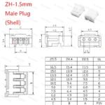 5Pcs JST-1.25mm ZH-1.5mm PH-2.0mm XH-2.54mm Male/Female Plug Connector With Wire 2/3/4/5/6/7/8/10P Pin Header Socket For Arduino - Image 26