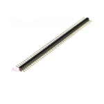 10pcs 1x40 Pin  Gold Plated Single Row Male 1.27mm Pitch Pin Header Connector Strip 1x40pin 1*40 40p 40pin Black For Pcb Board - Image 2