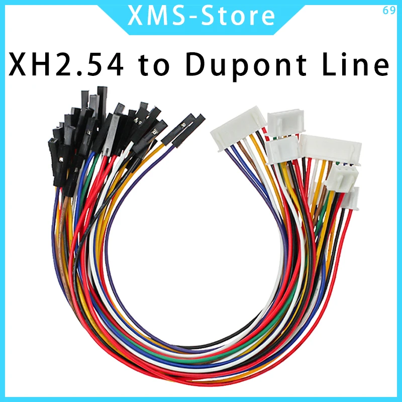 5PCS XH2.54 To Dupont Line Cable 1P Female 2.54MM pitch 2/3/4/5/6/7/8/9/10P 20CM 200MM 26AWG Jumper Wire