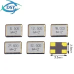 10PCS 3225 3.2X2.5mm  8Mhz 12Mhz 16Mhz 20Mhz 24Mhz 25Mhz 26Mhz 27Mhz 30Mhz 32Mhz Passive Quartz Crystal Oscillator SMD 3.2*2.5mm