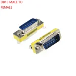 2PCS DB15 15pin 2 ROW MALE to FEmale serial port CONNECTOR D-Sub COM CONNECTORS 15 pin 15p Mini Gender Changer Adapter