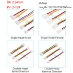 5/10Pcs XH-2.54mm Male/Female Plug Connector With Wire 100/200/300mm 2/3/4/5/6/8/10P Pin Jumper Line Micro JST Cable For Arduino