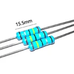 20pcs 2W Metal Film Resistor 1% 2R4 24R 240R 2K4 24K 240K 2.4 24 240 Ohm R K Five-Color Ring Resistance 0.1R-10M - Image 2