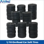 4pcs 1/10 On-Road Car Soft Tires 65MM High Grip Rubber Tyre Hot Melt Tire For HSP Tamiya HPI Kyosho 94122 RS4 D5 TT02 FW06