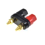 2pcs Dual Banana Plugs Couple Terminal Blocks Red Black Connector 4mm Jack Audio Amplifier Terminal Binding Post Speaker Socket