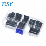 66PCS/lot with Box DIP IC Sockets Adaptor Solder Type Socket Kit 6 8 14 16 18 20 24 28 Pin DIP-6 DIP-8 DIP-14 IC Connector - Image 4
