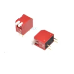 10pcs Red 2 Bit 2p Dip Toggle Switch Doule Row 2pin 2 Pin Pitch 2.54mm Slide Switches Side Piano Type 2 Position 4 Pin  2 Way - Image 2