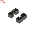 10pcs SMT 10 PIN 1.27MM pitch MALE SOCKET straight idc box headers PCB CONNECTOR DOUBLE ROW SMD 2x5PIN 2X5 10P DC3 HEADER