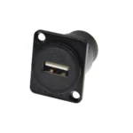 1PCS D type metal usb female socket module panel mounting holder adapter usb 2.0 female to female connector for 86 panel cannon - Image 7