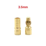 20pcs/lot 2.0mm 3.0mm 3.5mm 4.0mm 5.5mm 6.0mm 8.0MM Gold Bullet Banana Connector plug for ESC Lipo RC battery Plugs (10 pair) - Image 19