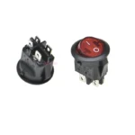 5Pcs/lot KCD1 224N 23mm Round 4 Pin 250V 6A Boat Switch Snap-in SPST ON OFF Rocker Position Switch