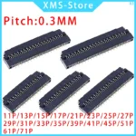 5PCS FFC/FPC 0.3mm pitch socket connector flip cover bottom connection 11/13/15/17/21/23/25/27/29/31/33/35/39/41/45/51/61/71P