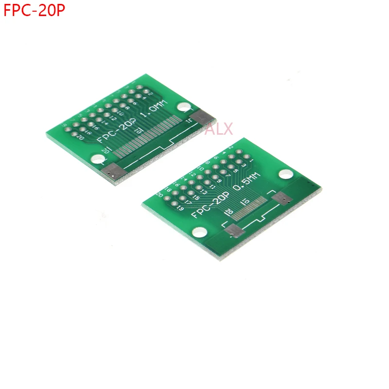 5pcs fpc-20pin Cable Pitch 0.5mm 1mm To Dip Pitch 2.54mm Adapter Pcb Board Ffc 20p Fpc 20pin Connector Wire To Dip20 Converter