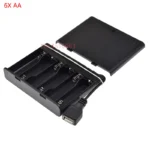 1Pcs USB Female AA Battery Box With Switch 1AA/2AA/3AA/4AA 1X/2X/3X/4X Slot Battery Holder Case With Plug 1.5V/3V/4.5V/7V/9V/12V - Image 3