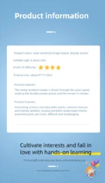 DIY Solar Energy Windmill House DIY Science Experiment Kit & Education Model Toy Physics Science Toys For Children Gift Toy - Image 10