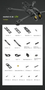 SpeedyBee Mario 5 Frame 5 inch DC / XH Version with Carbon Fiber Plate FPV Freestyle RC Racing Drone For O3 / O4 PRO - Image 16