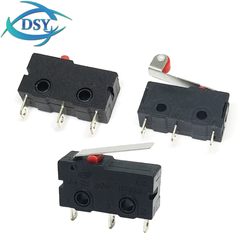 10Pieces Tact Switch On Off KW11-3Z 5A 250V Microswitch KW11 Roller Arc Lever Snap Action Push Micro Switches