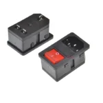 IEC320 C14 Electrical AC Socket 3 pin red LED 250V Rocker Switch 10A fuse female male inlet plug connector 2 pin socket mount - Image 9
