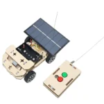 DIY Mini Solar Wireless Remote Control Car Toy Science Educational Toy Assembly RC Toys Wooden Car Vehicle Model For Kids - Image 2