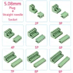 10PCS 2.54/3.81/5.08MM 2EDG 15EDG 2/3/4/5/6/7/8 Pin Screw Terminal Block Connector Pitch Plug+Straight/Curved Needle Pin Socket - Image 15