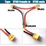 XT60 XT30 EC5 T XT90 TRX Plug Parallel Battery Connector Cable Extension O Separator Plug Adapter With Silicon Wire For Rc Model - Image 10
