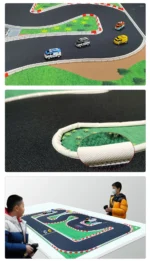 LDARC Portable Race Track Rubber Mat 160x90mm 120x60mm 240x120mm 240x240mm RC 1/76 1/64 1/58 Mini Car Track Race Accessory - Image 16