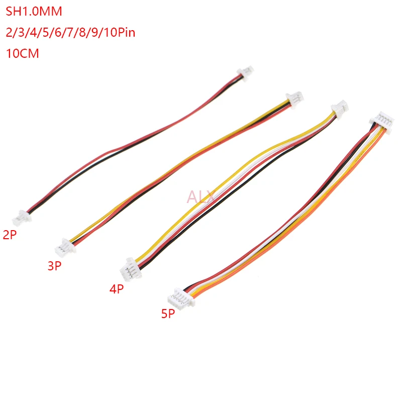 S9415a99e1f4c414f8bbc1e53882680999.webp 5/10pcs Sh 1.0 Sh1.0 Double Header 10cm 2/3/4/5/6/8 Pin Female Plug Connector With Wire 1.0mm 2p/3p/4p/5p Cable Same Direction - Image 1