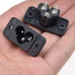 5/10 Pcs IEC320 C6 Inlet Plug 3 Pin Power Socket AC 250V 2.5A with Screw Mount Inlet White Black - Image 5