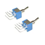 5PCS BLUE MINI MTS-202C4 RIGHT ANGLE Miniature toggle switch PCB Panel Mount 6PIN ON-ON power switche 6A/125V 3A/250V MTS102 - Image 3